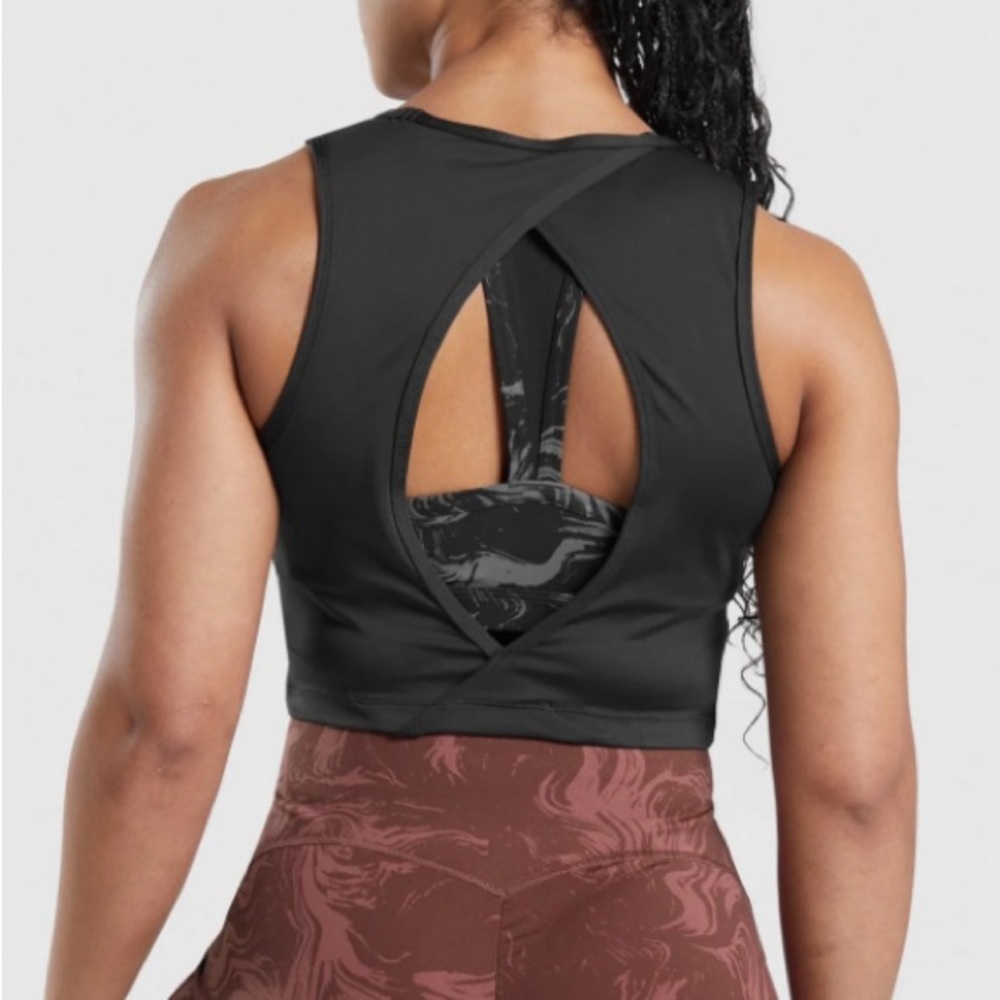NWOT!! Gymshark Power Open Back Crop Top